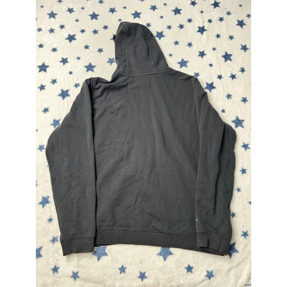 Nike Mens Large Black Orange Box Logo Pullover Hoodie Sweatshirt Distressed - Picture 8 of 12
